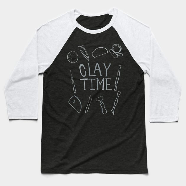 Clay Time Baseball T-Shirt by Teequeque